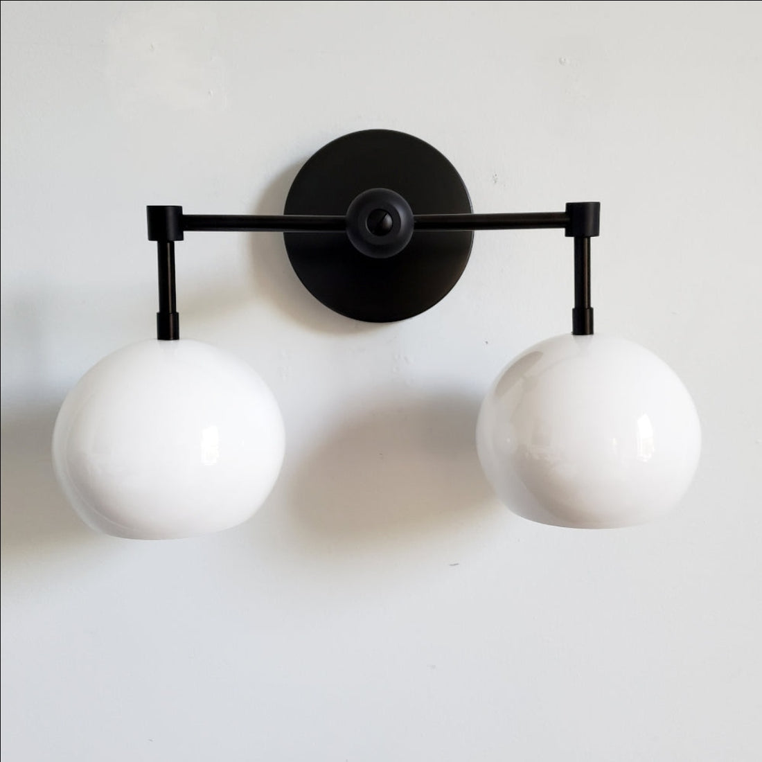 White Shades Loa Wall Sconce - Double Head Vanity Bathroom Light