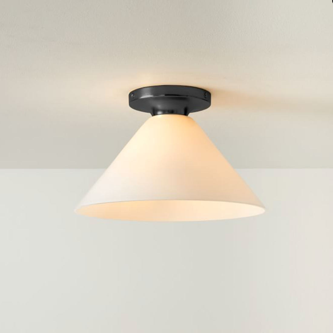 Conica Cone Flush Mount – Glass Ceiling Light for Modern Spaces