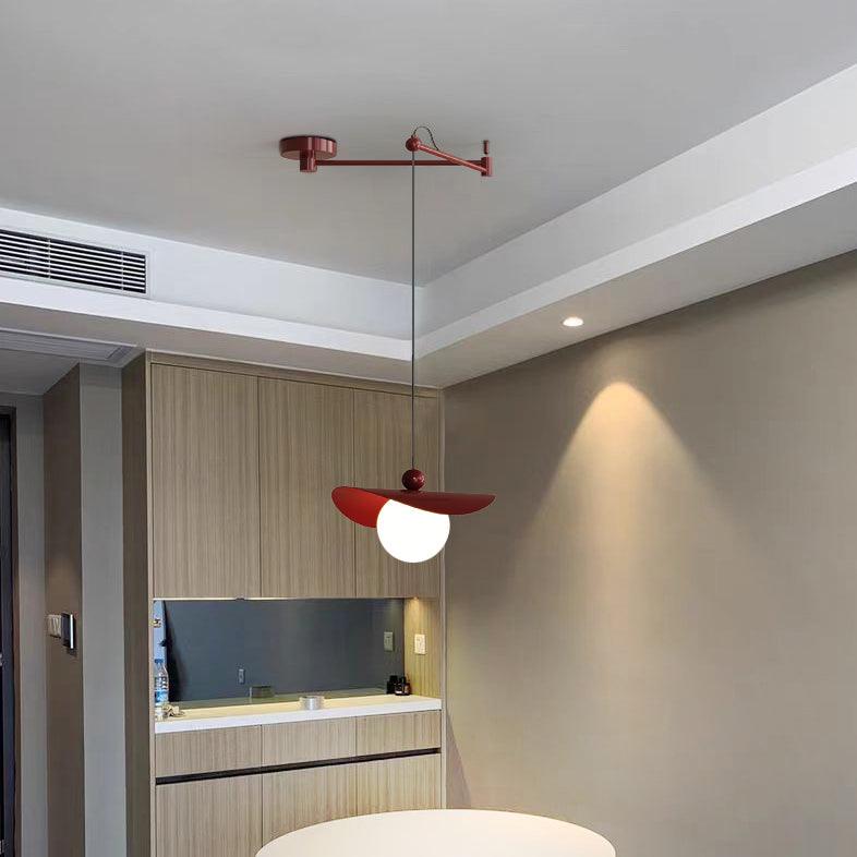 Simple Adjustable Metal Swing Arm Pendant Lamp