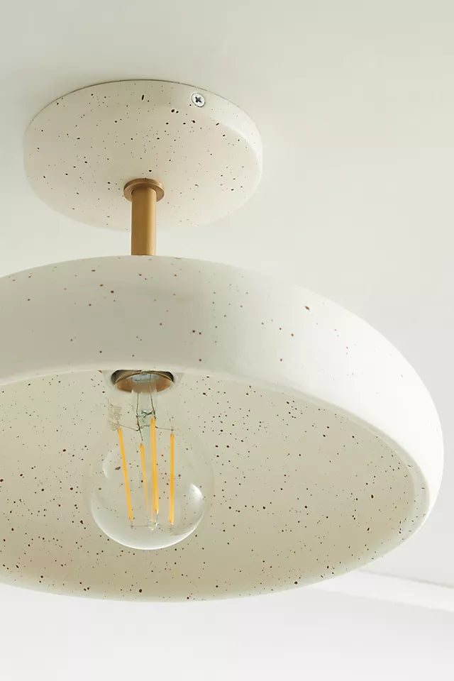 Radiica Ceramic Speckled Ceiling Light –  Handcrafted Lighting Accent