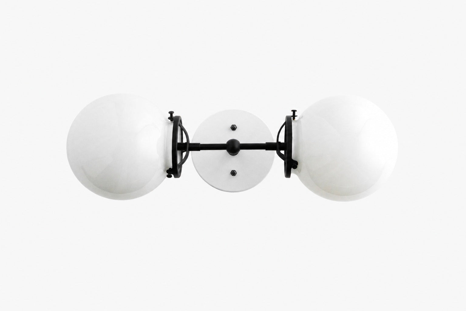 Lumio Globe Art Deco Vanity Light -  Opal Globe Bathroom Sconce