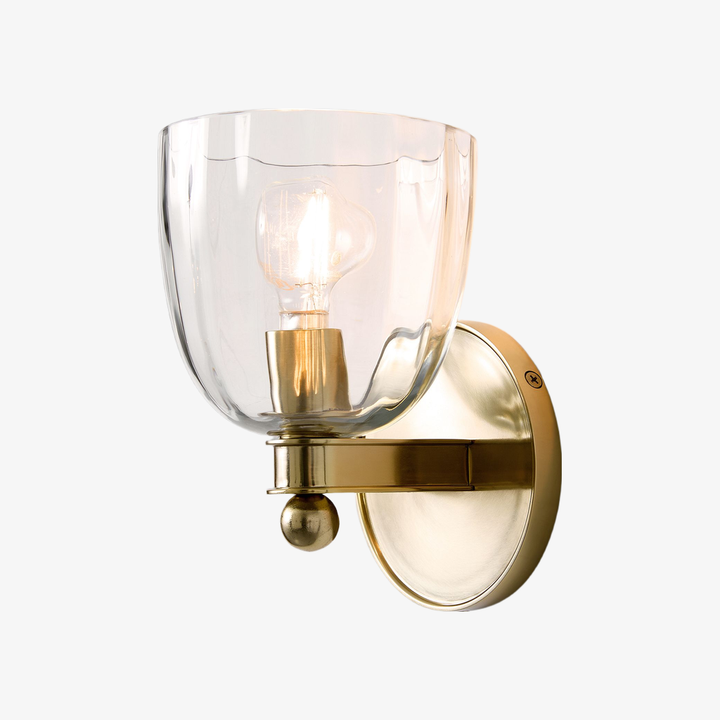 Vega Glass Minimalist Globe Wall Sconce Soft Diffused Glow Available in One or Two Lights