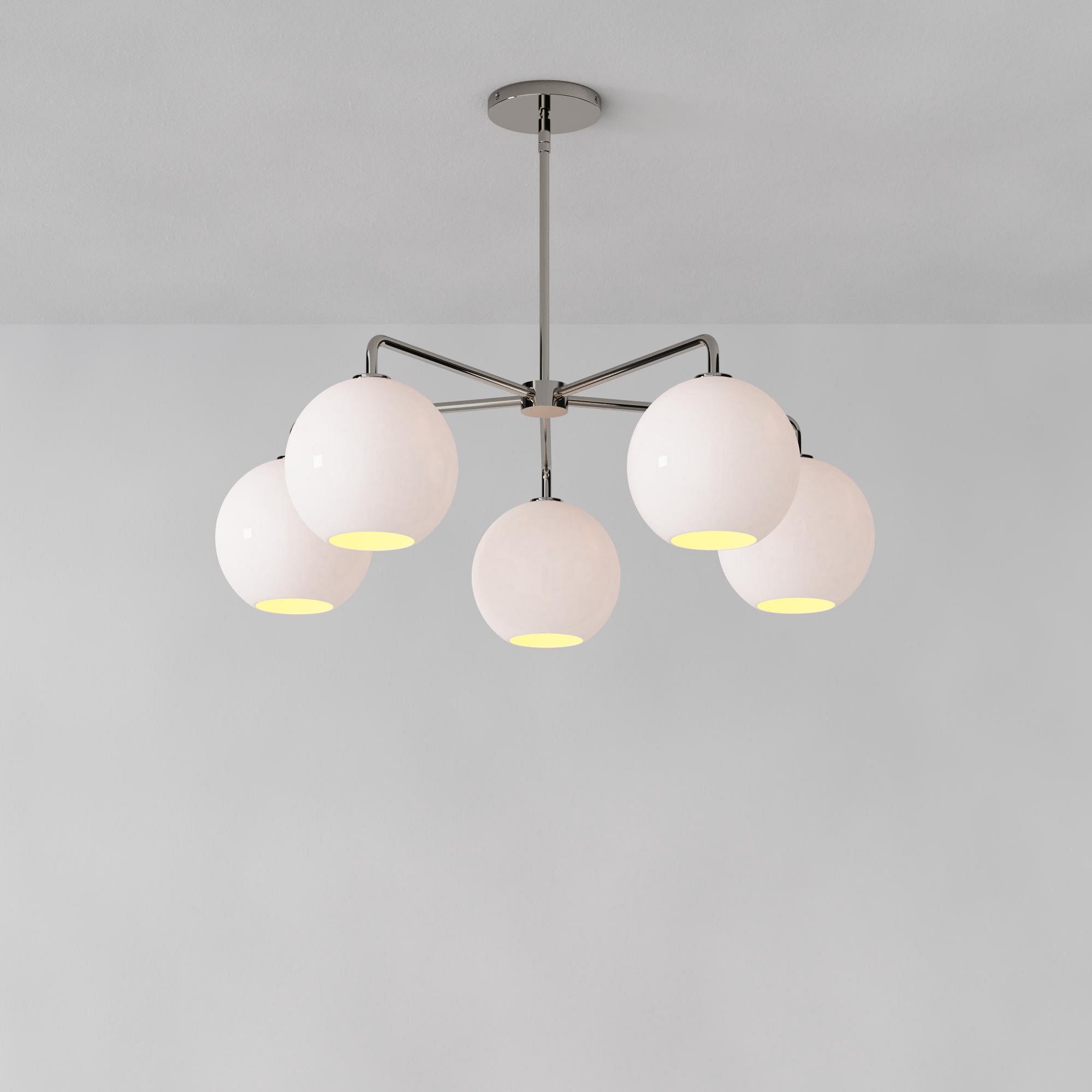Selvion Contemporary Minimalist Chandelier – Soft Glow Porcelain Fixture for Dining & Hallway