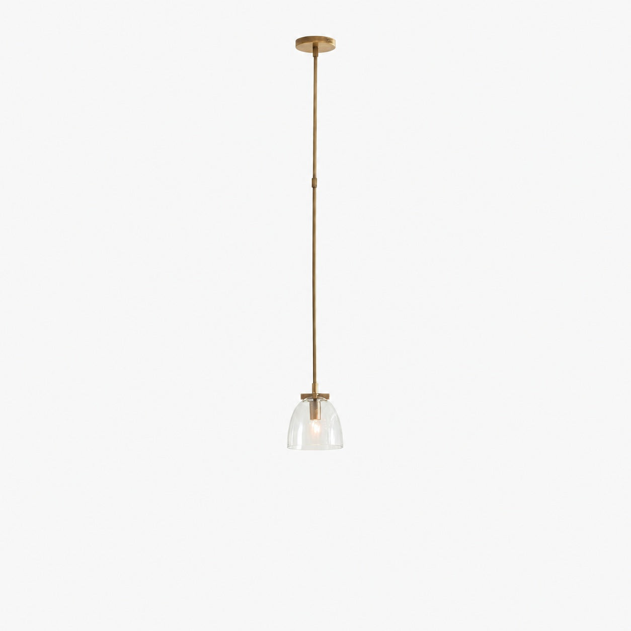 Auria Metal Brass Pendant Lighting - Vintage Finish with Glass Shade