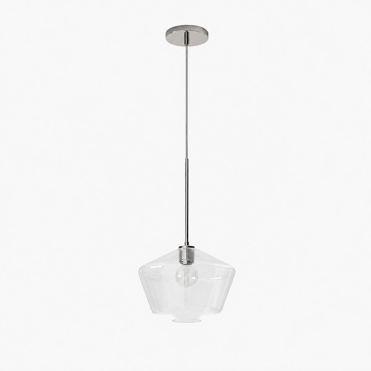 Merin Transparent Glass Sculpture Geometric Chandelier