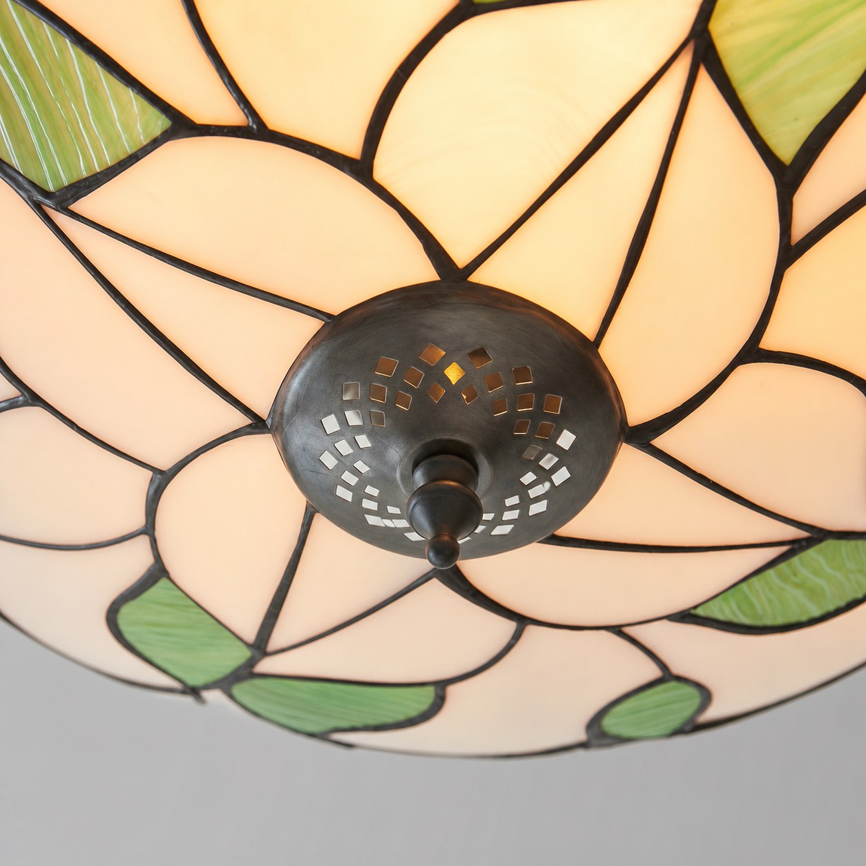 TF Botanica Floral Glass Ceiling & Pendant Lighting - Art Glass Style Fixture for Rooms
