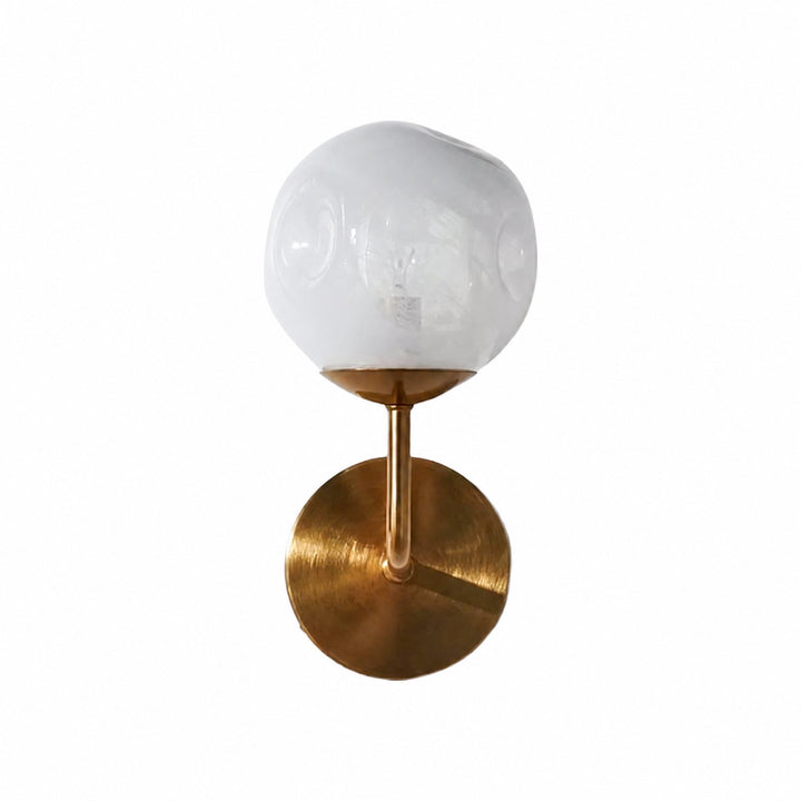 Modo Sculpted Glass Wall Sconce – Modern Diffused-Light Lamp for Entryways