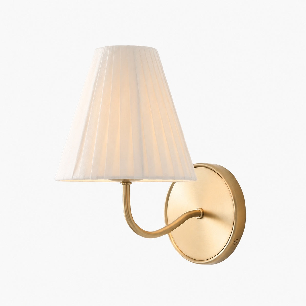 Fibura Sleek Metal Linen Shade Wall Light - Wall-Mounted Art