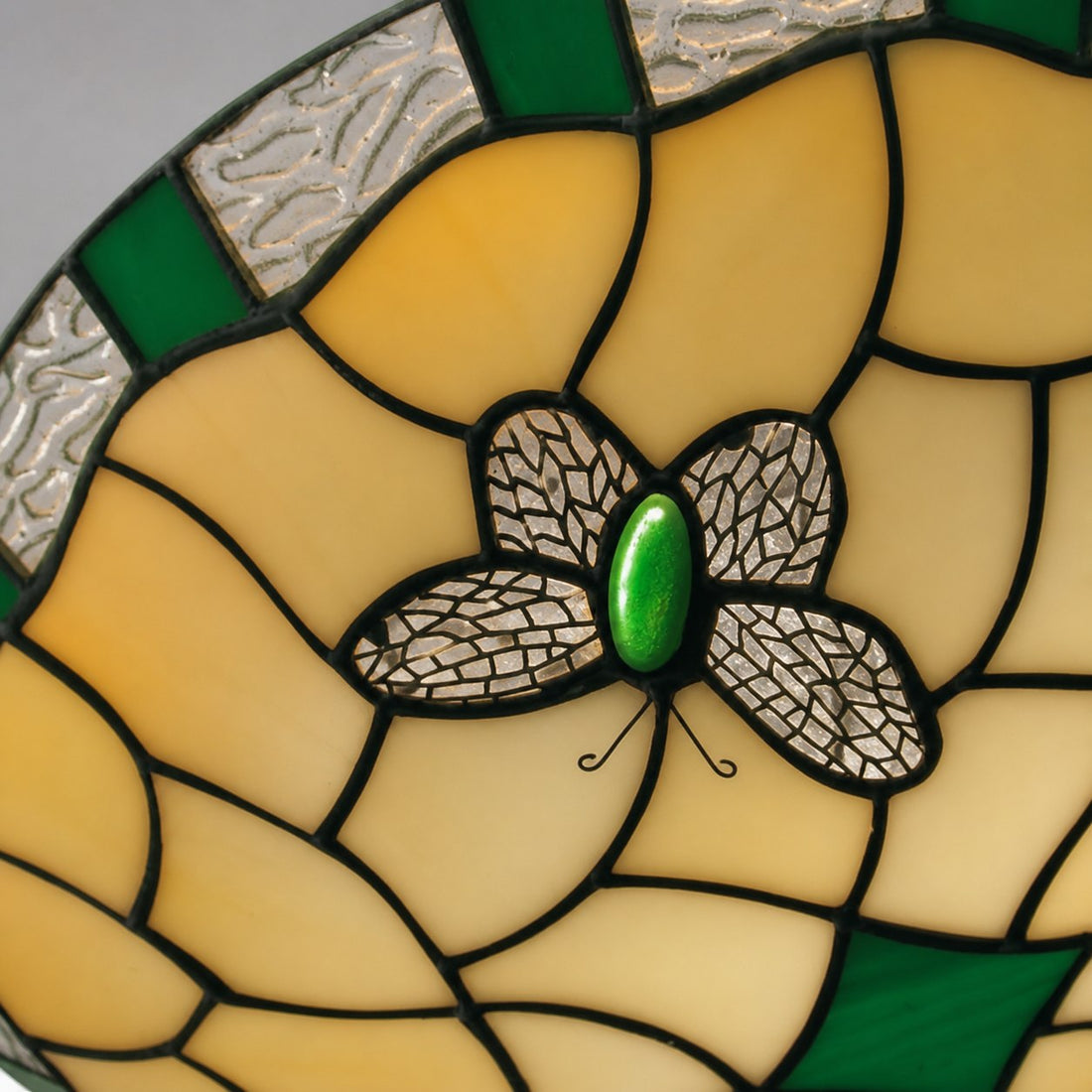 TF Butterfly Pendant Lamp - Decorative Stained Glass Pendant Light for Bedroom or Entryway