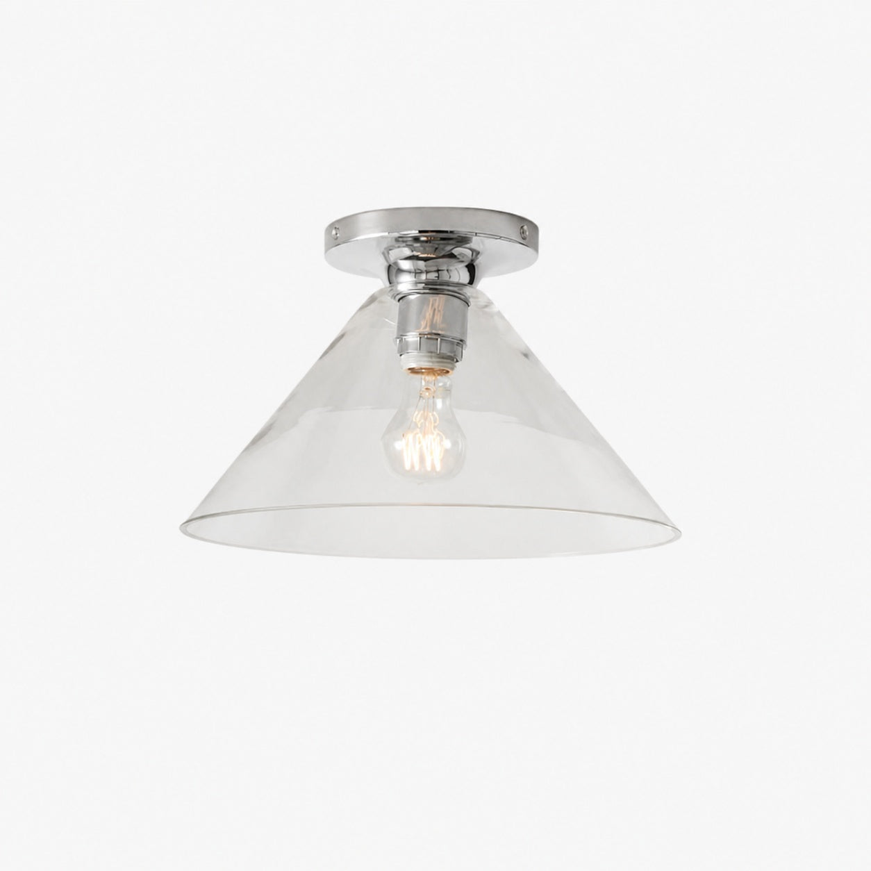 Conica Cone Flush Mount – Glass Ceiling Light for Modern Spaces