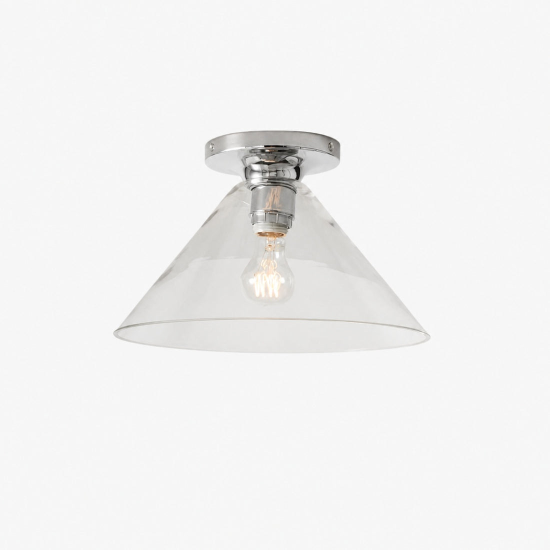 Conica Cone Flush Mount – Glass Ceiling Light for Modern Spaces