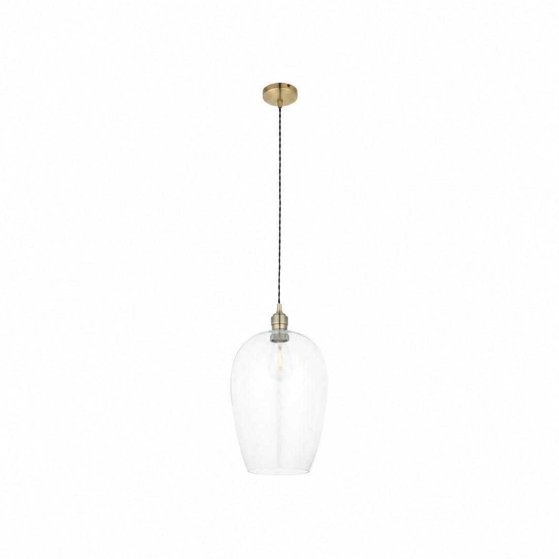 Clarione Height-Adjustable Glass Pendant Light - Classic Art Deco Light