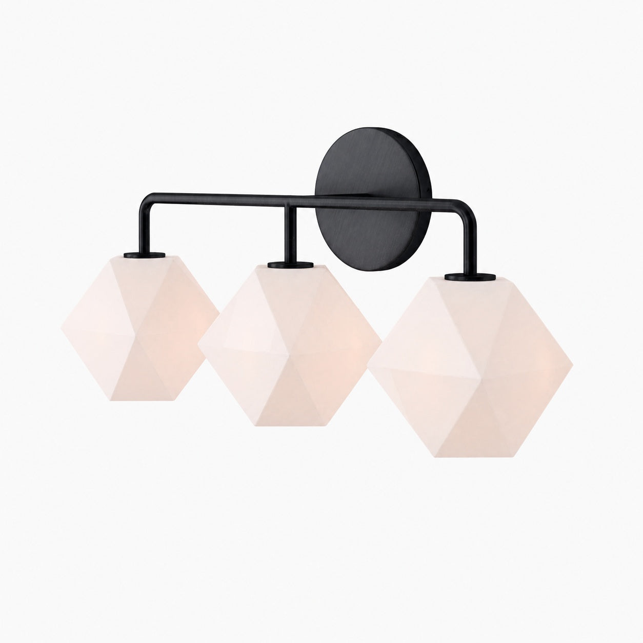 Talvior Geometric Modern Bathroom Sconce - Faceted Shade Light in Luxe Finishes