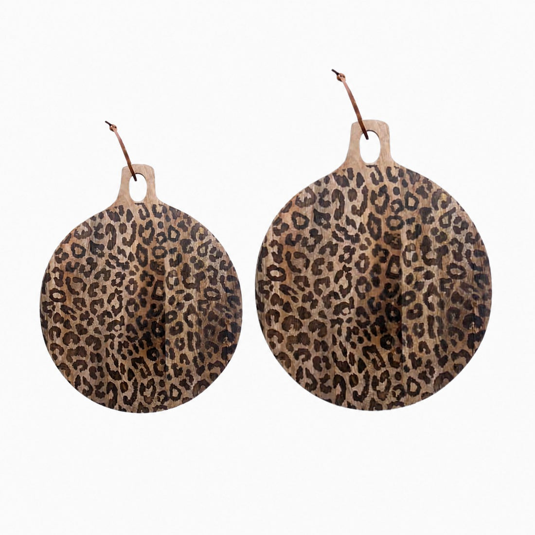 Lepwood Premium Leopard Print Sapele Wood Chopping Serving Board for Table Styling and Entertaining