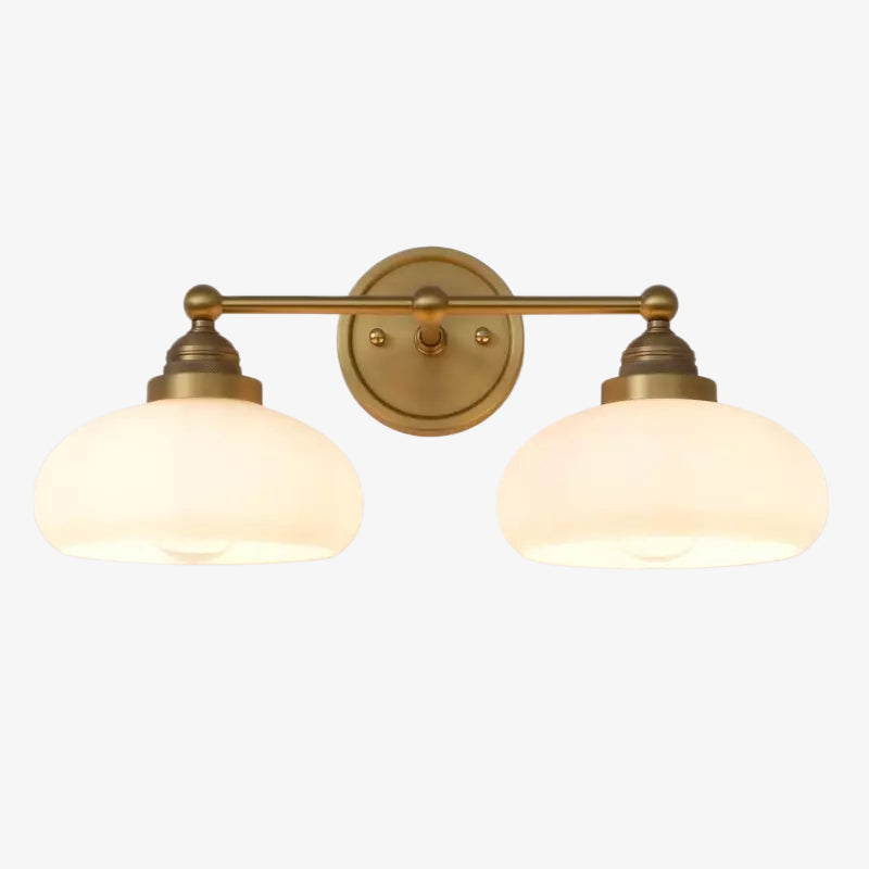 Velora Vintage Industrial Wall Sconce with Glass Shade for Hallway and Entryway