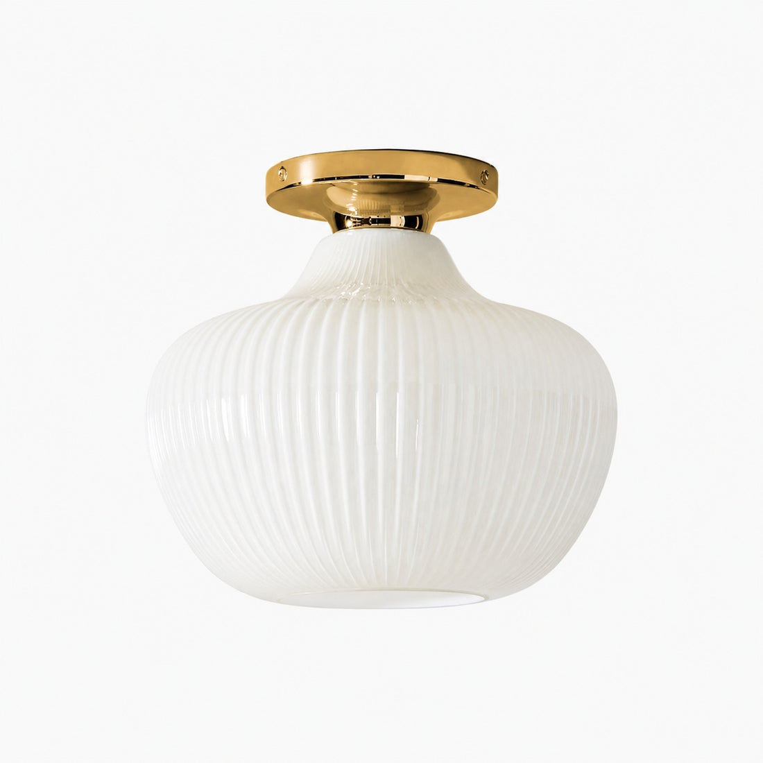 Rivrona Glass Flush Mount Ceiling Light - Modern Champagne Globe Design