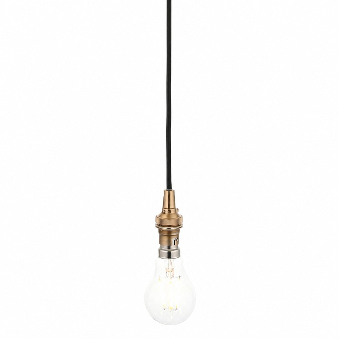 Plaitar Modern Brass Pendant Light - Minimalist Ceiling Fixture with Braided Cord for Hallways