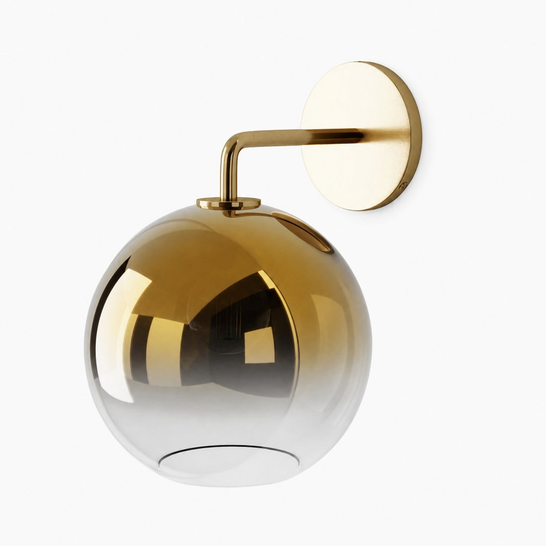 Selvion Artistic Globe Sconce Light - Handcrafted Glass Sculptural Wall Fixture