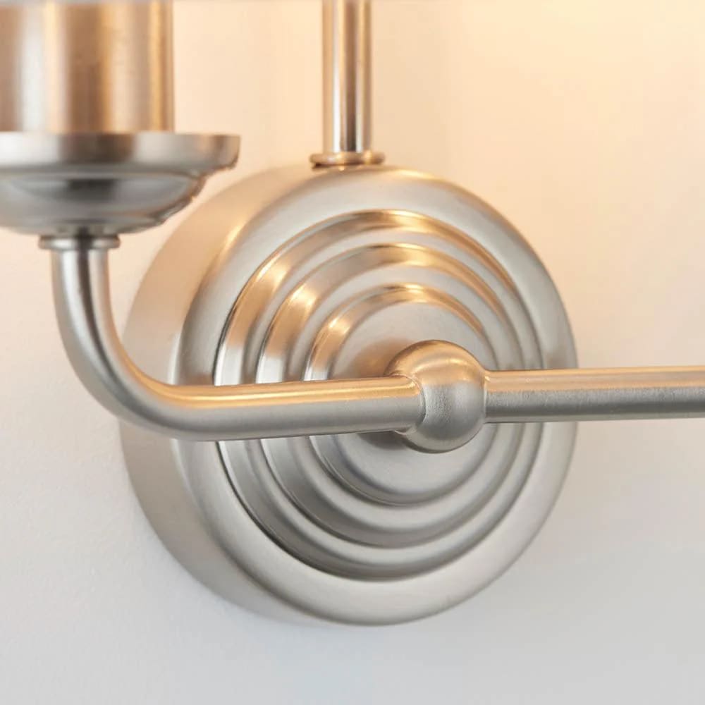 Tela Classic Wall Sconce with Fabric Shade – Elegant Metal Finish Wall Light for Living Room / Bedroom