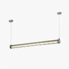 Modern Acrylic Linear LED Chandelier in Black or Silver