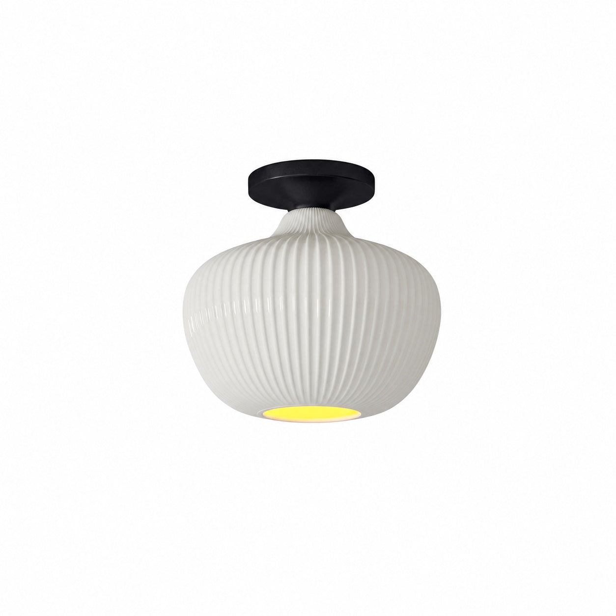 Rivrona Glass Flush Mount Ceiling Light - Modern Champagne Globe Design
