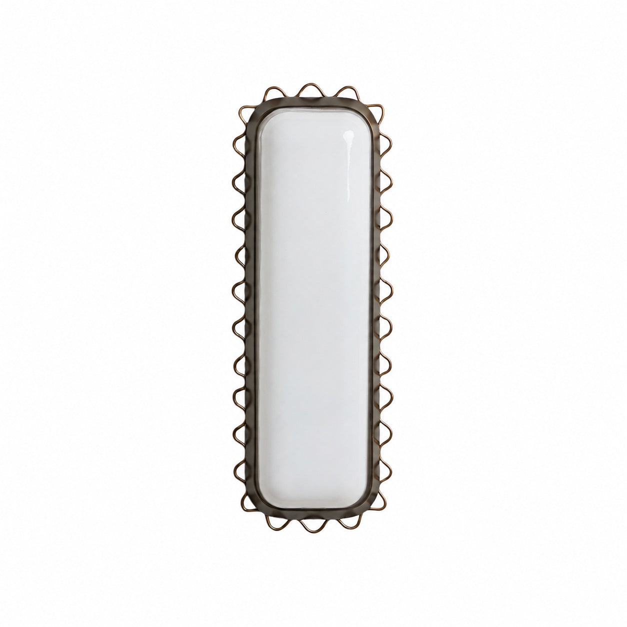 Glowvera Wall Sconce - Wavy Metal Frame Design Modern Glass-Shade Sconce for Hallway
