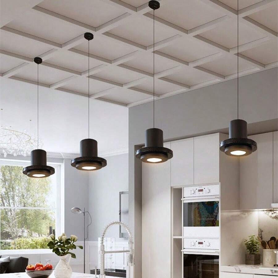 Retro Black Hole Stone Pendant Lamp