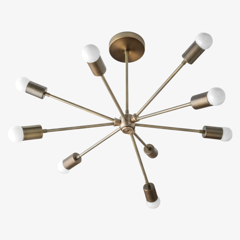 Mobilux Line Modern Chandelier - Mid Century Ceiling Light Fixture