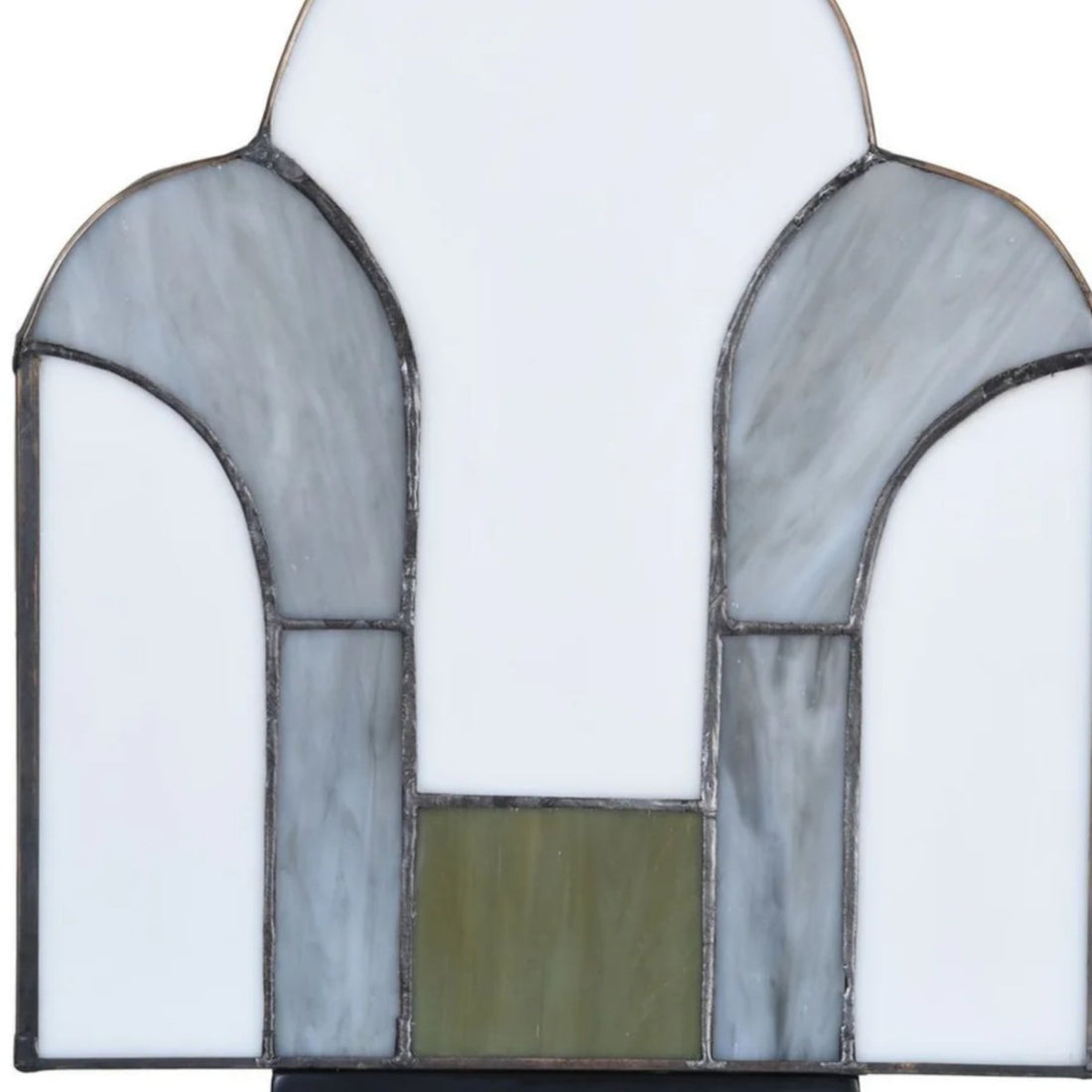 Kelsar Stained Glass Art Deco Table Lamp – Elegant Indoor Accent Light for Living Room or Entryway