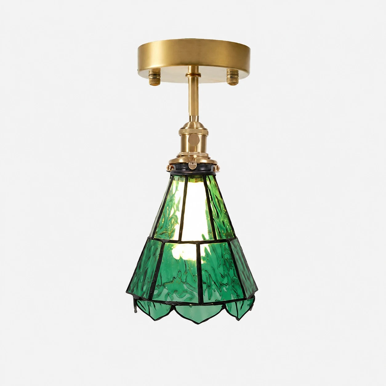 French country ripple glass light fixture
