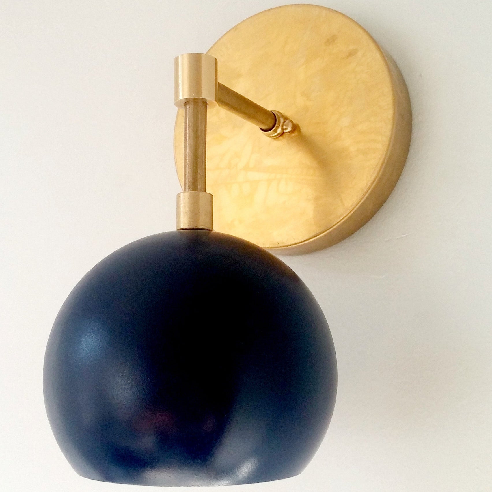 Modern Stylish Navy Globe Accent Wall Sconce