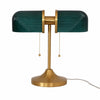 Aurebron Fluted Glass Table Lamp - Modern Decorative Metal Base Table Lamp for Living Room