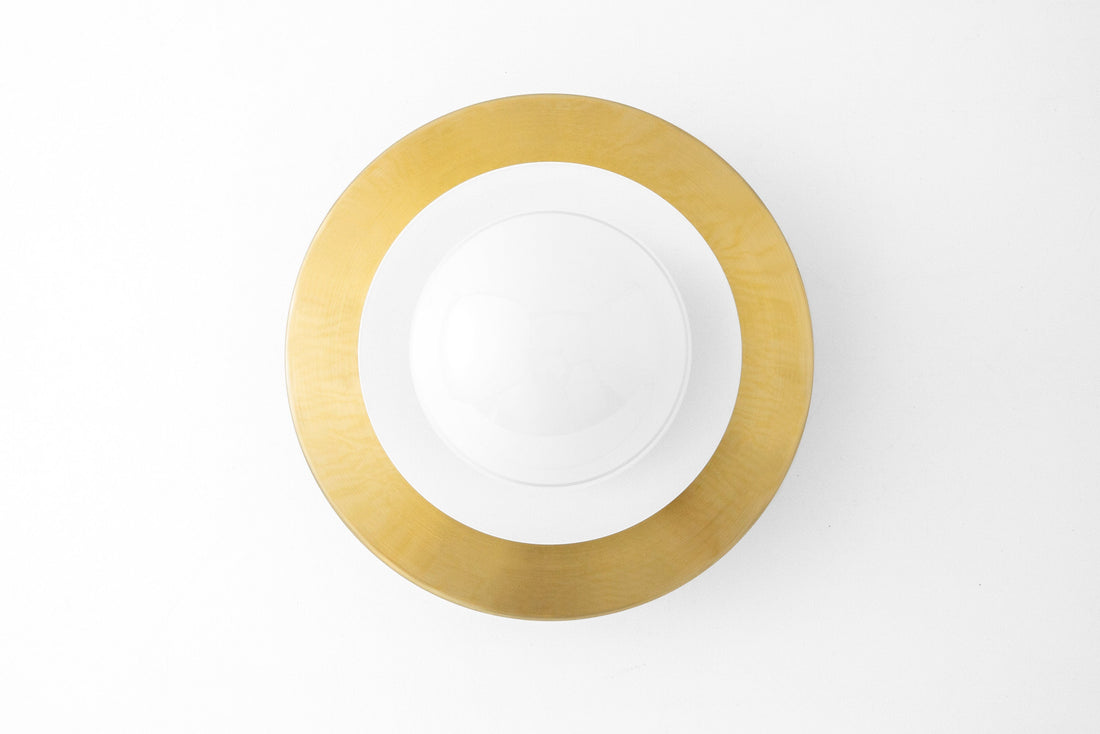 Artivo Layered Brass Globe Light – Versatile Opal Glass Ceiling or Wall Sconce for Stylish Spaces