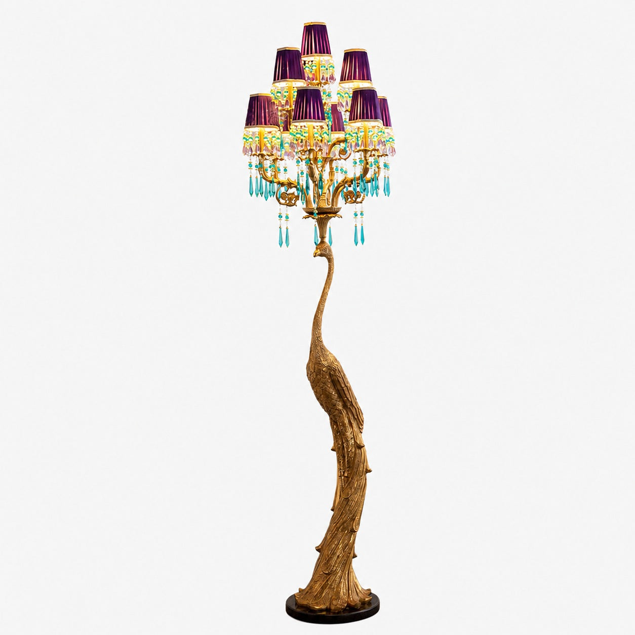 Perky Peacock Floor Lamp