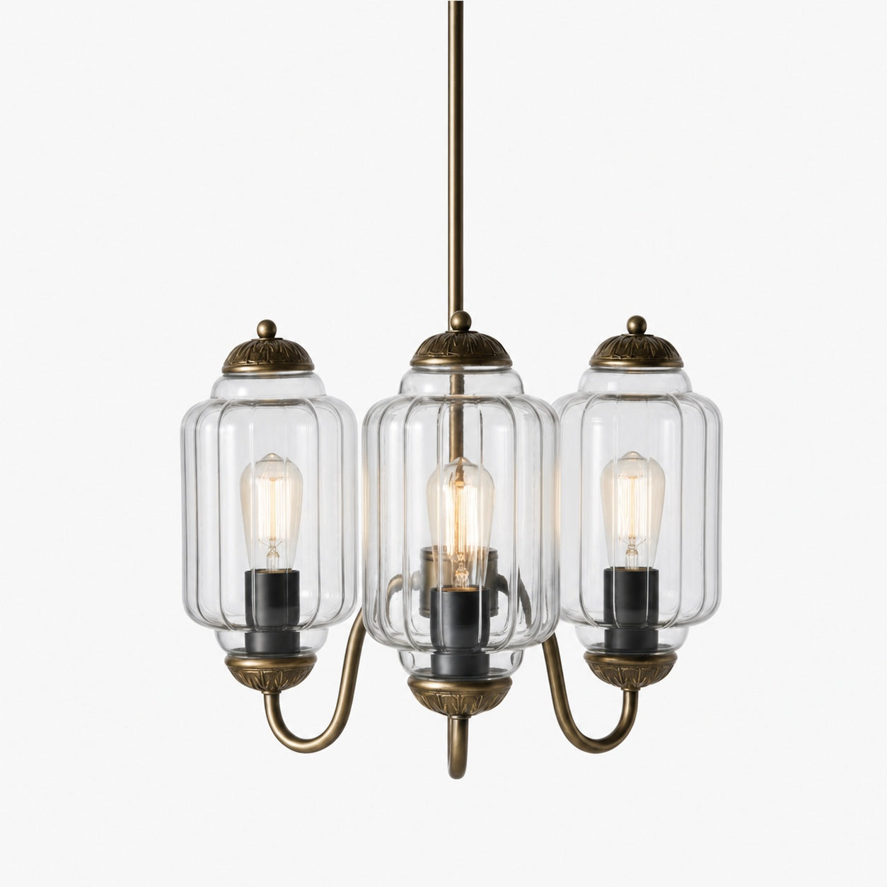 Eloise Vintage Glass Chandelier - Milk Glass Home Accent