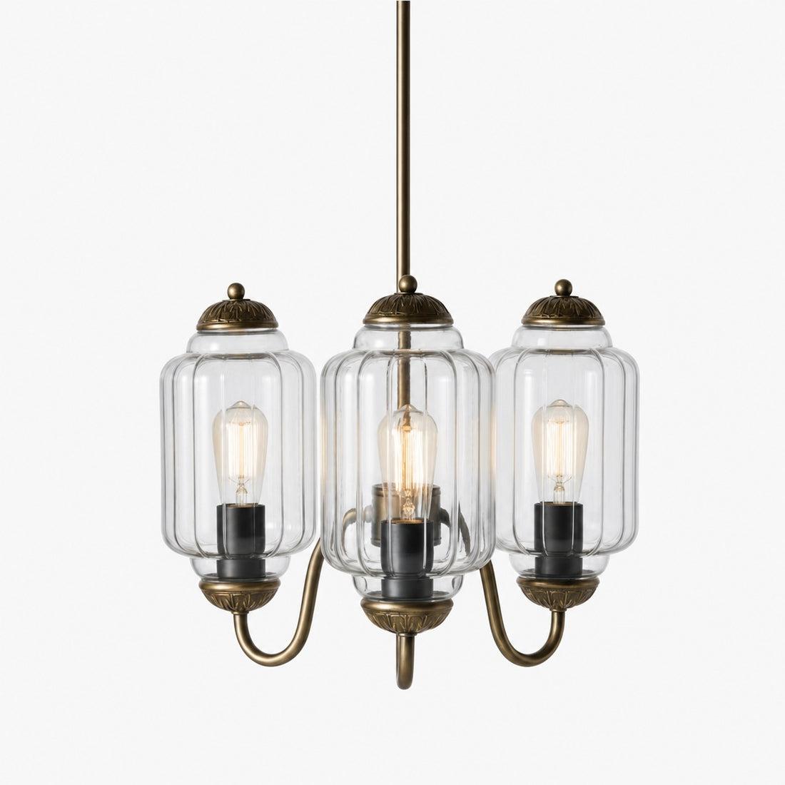 Eloise Vintage Glass Chandelier - Milk Glass Home Accent