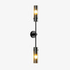 Copper black alabaster wall sconce with two light heads