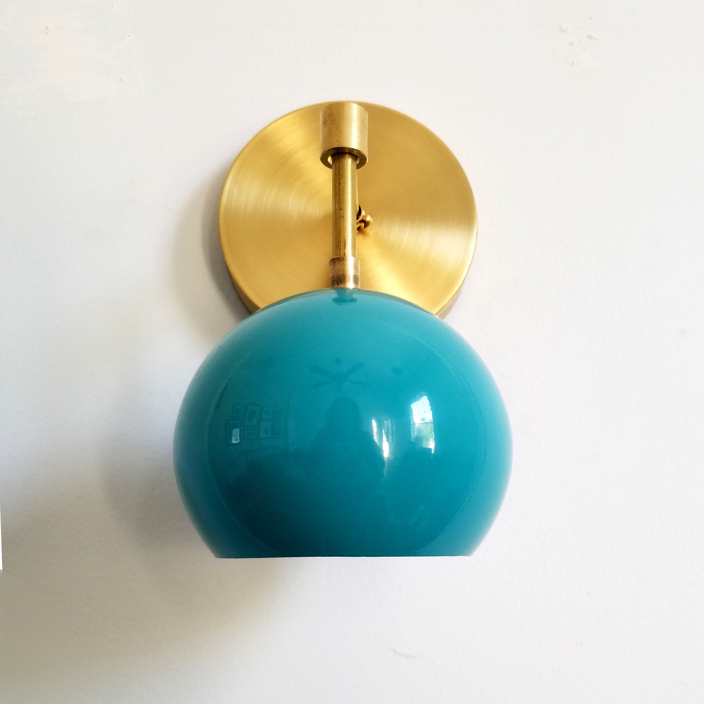 Modern Stylish Navy Globe Accent Wall Sconce