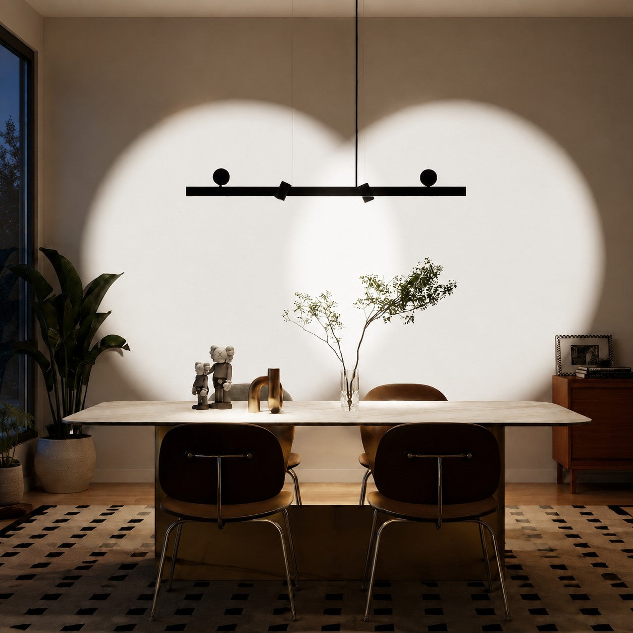 Linear Wall-Wash Dining Pendant Light