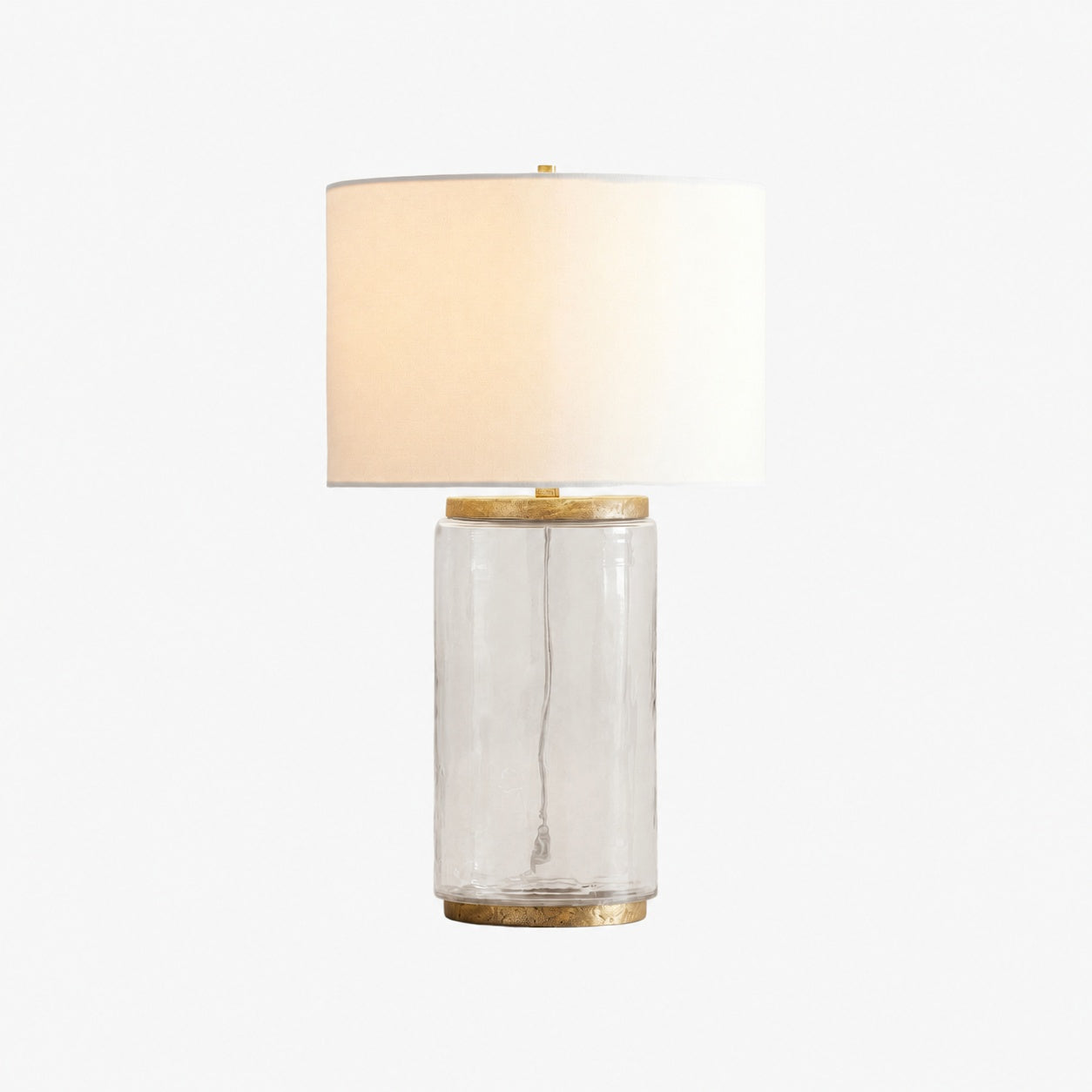 Sustaina Recycled Glass Table Lamp - Sculptural Irregular Shape and Coastal Style for Bedroom Nightstand
