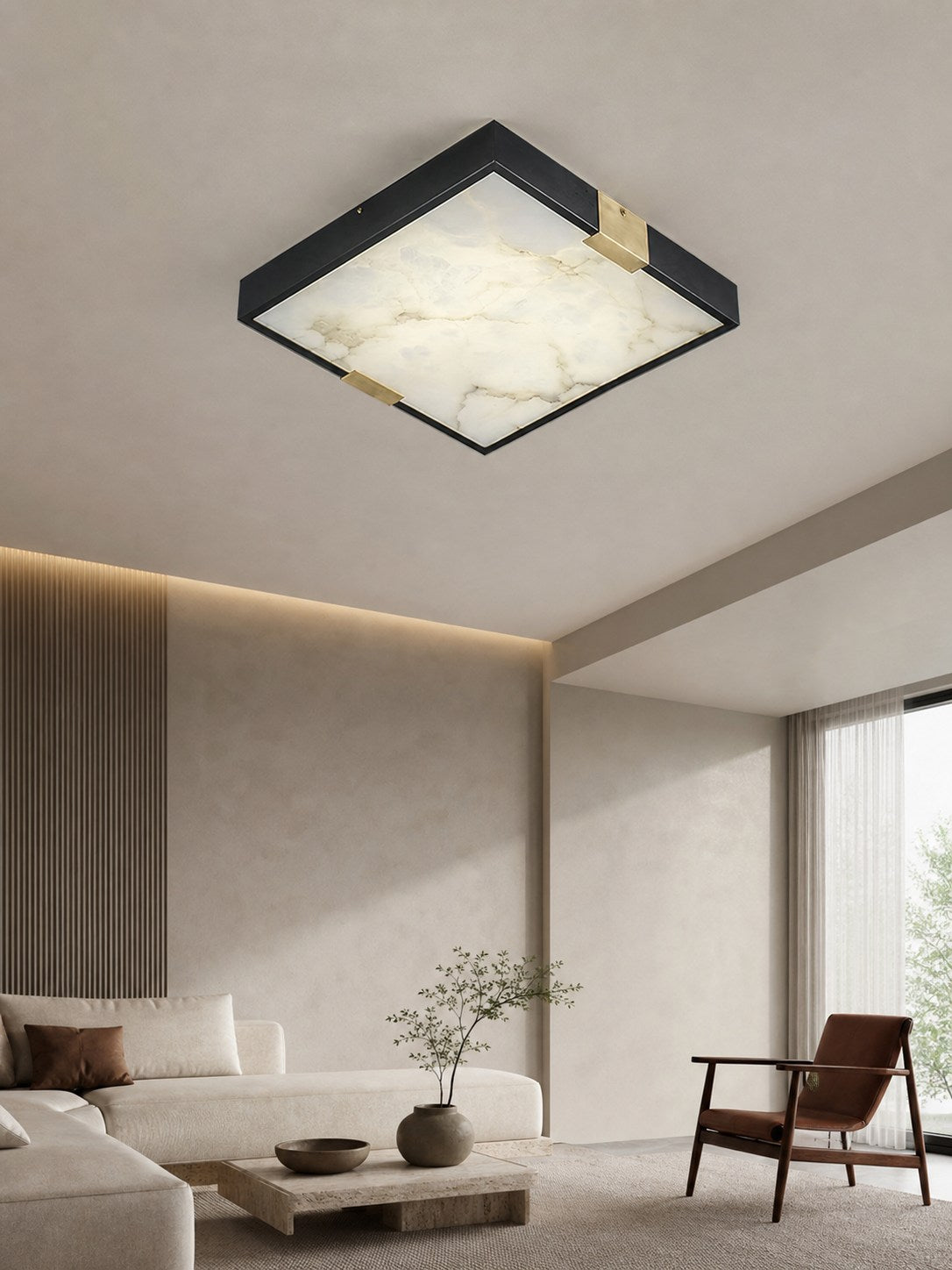 Lucien Alabaster Ceiling Light