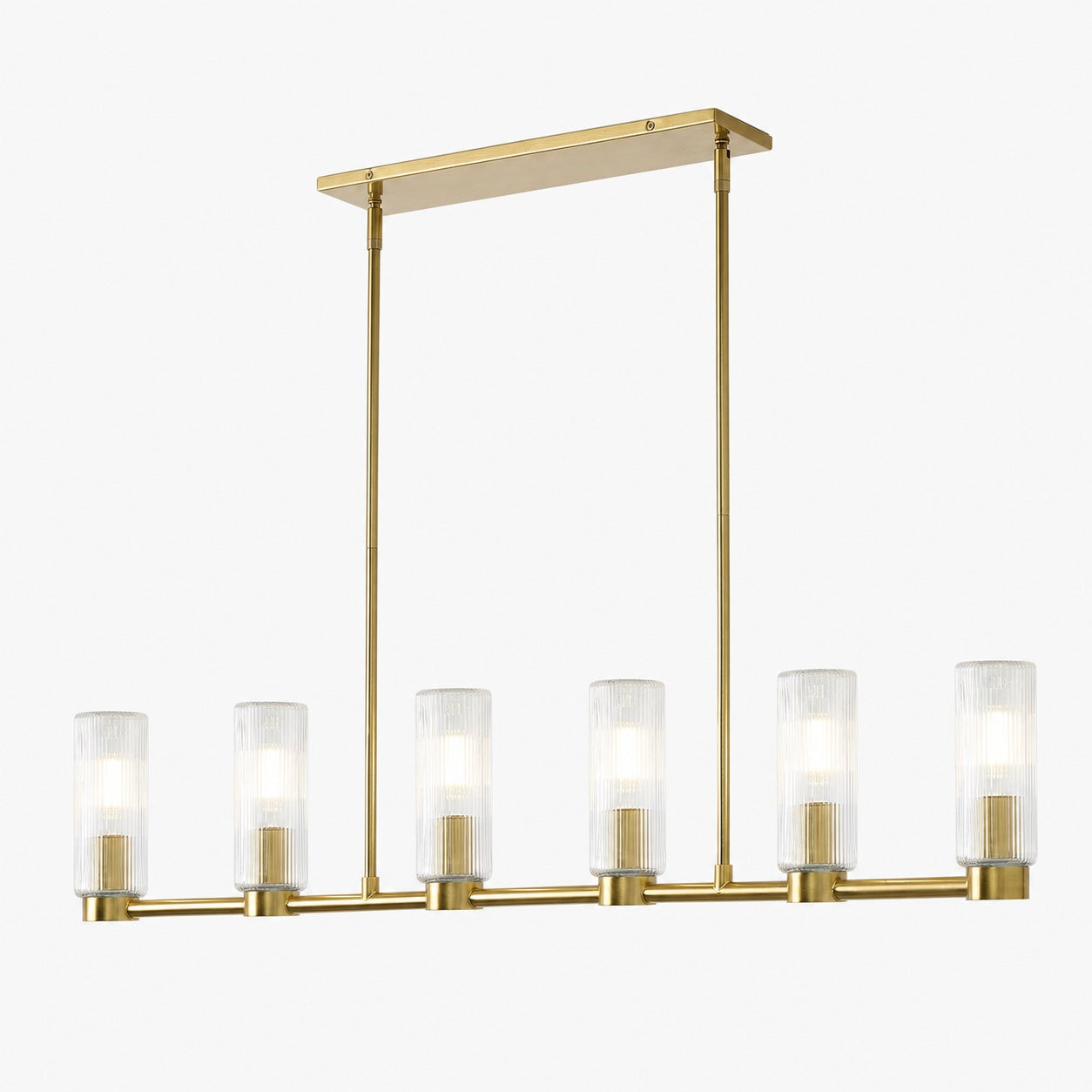 Rivora Fluted Glass Chandelier – Elegant Ribbed Lasting Design