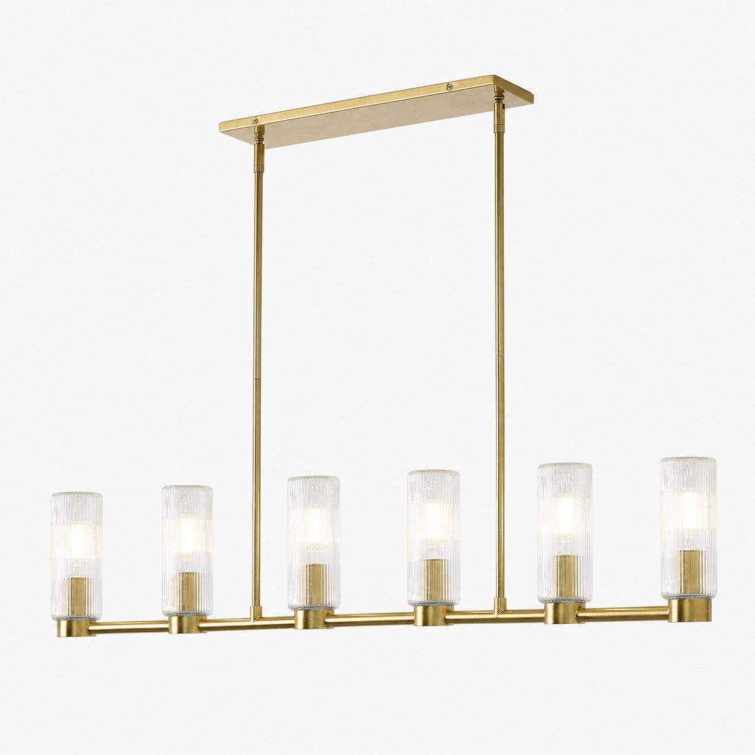 Rivora Fluted Glass Chandelier – Elegant Ribbed Lasting Design