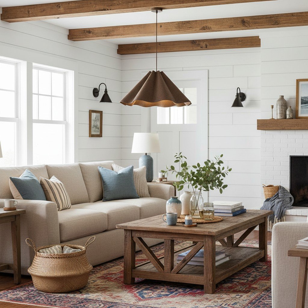 Weavara Sculptural Fabric & Metal Pendant Light - Modern Hanging Lamp for Dining or Living Rooms