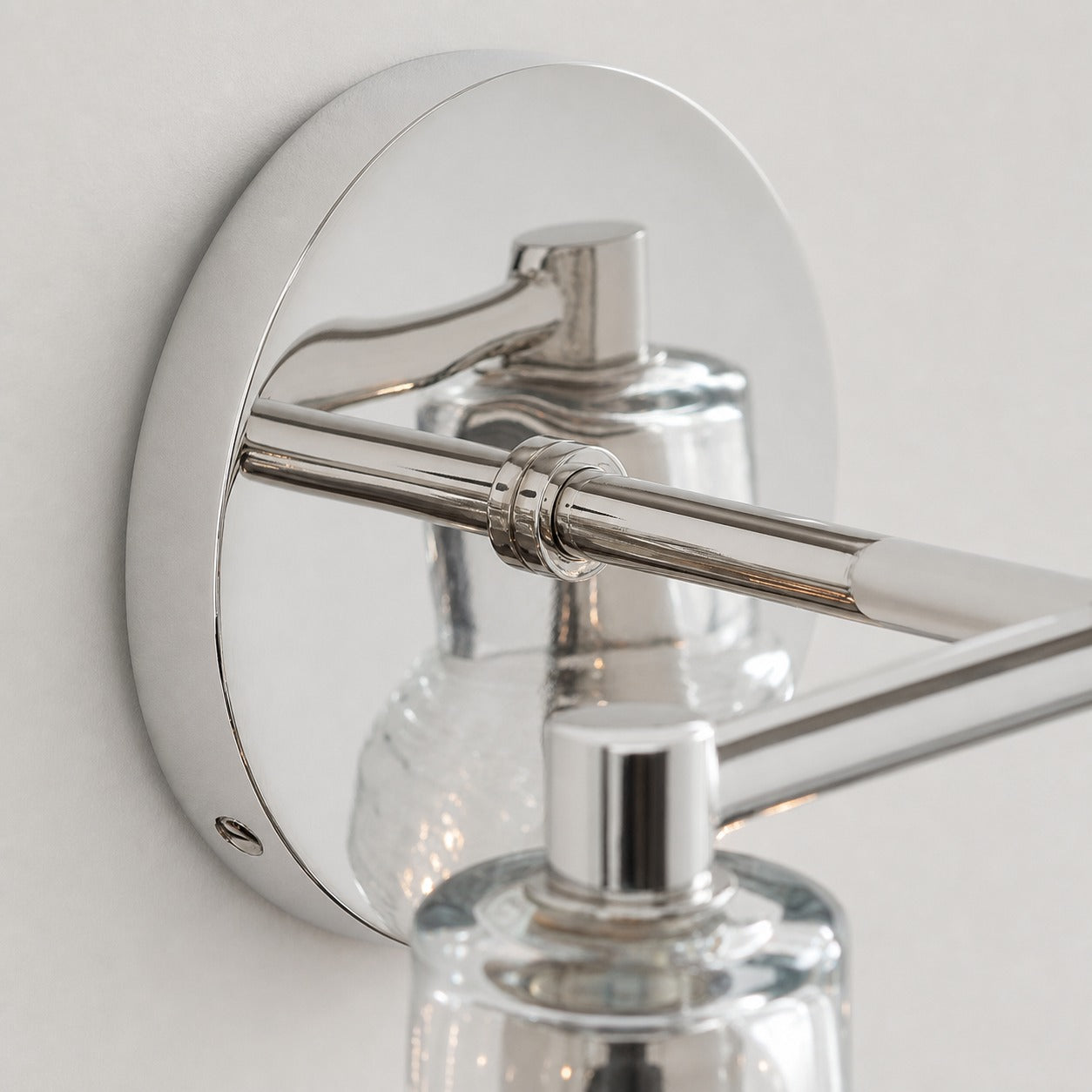 Glavira Recycled Glass Double Sconce - Indoor Brass Wall Lighting