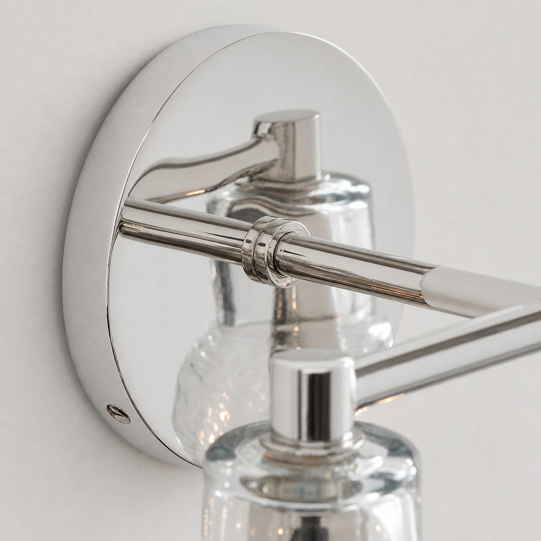 Glavira Recycled Glass Double Sconce - Indoor Brass Wall Lighting