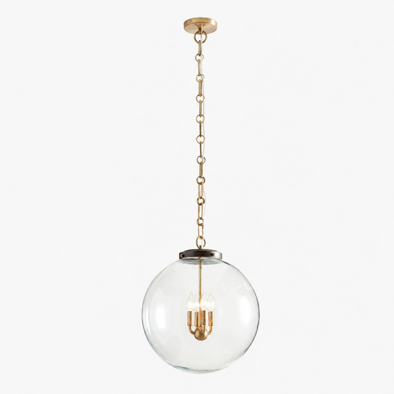 Sterling Minimalist Glass Pendant Collection - Vintage Brass Lighting Design