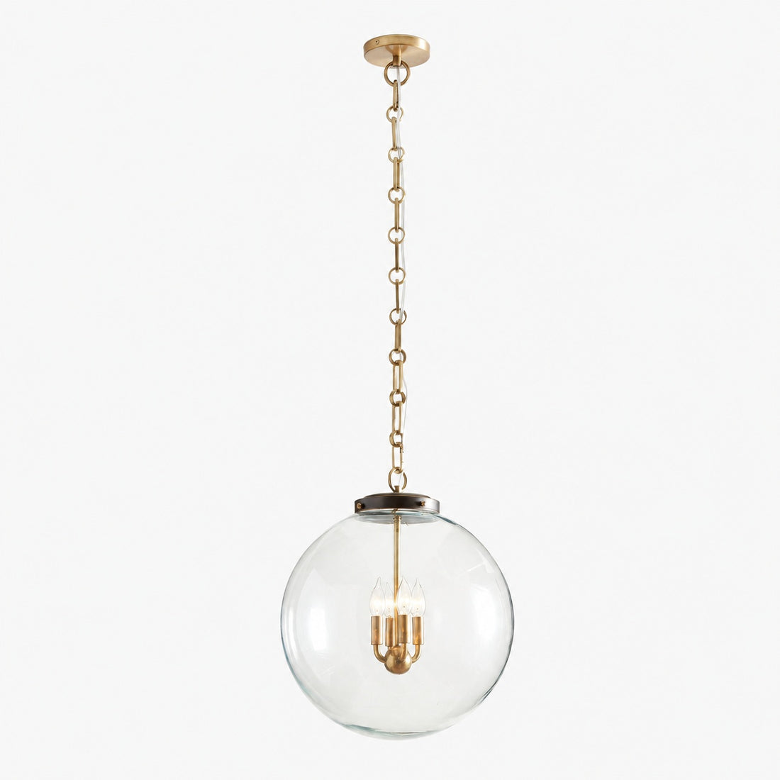 Sterling Minimalist Glass Pendant Collection - Vintage Brass Lighting Design