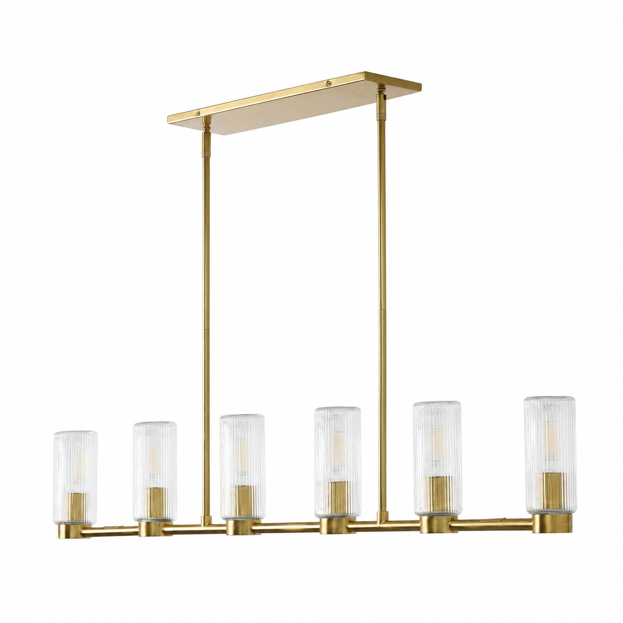 Rivora Fluted Glass Chandelier – Elegant Ribbed Lasting Design