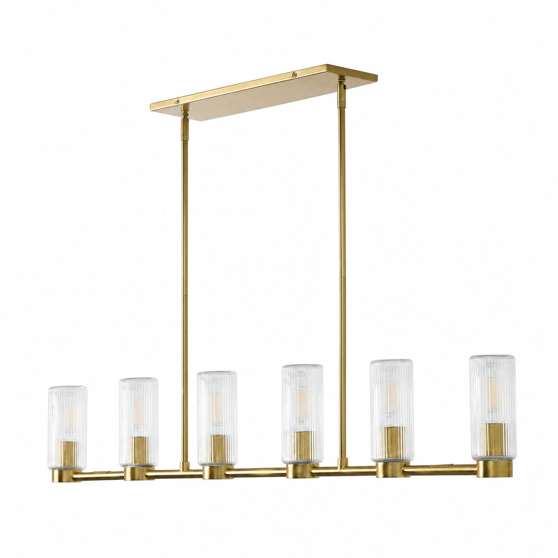 Rivora Fluted Glass Chandelier – Elegant Ribbed Lasting Design